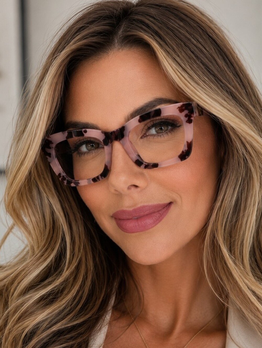 +4.00 Square reading glasses Oprah style Blue light blocking